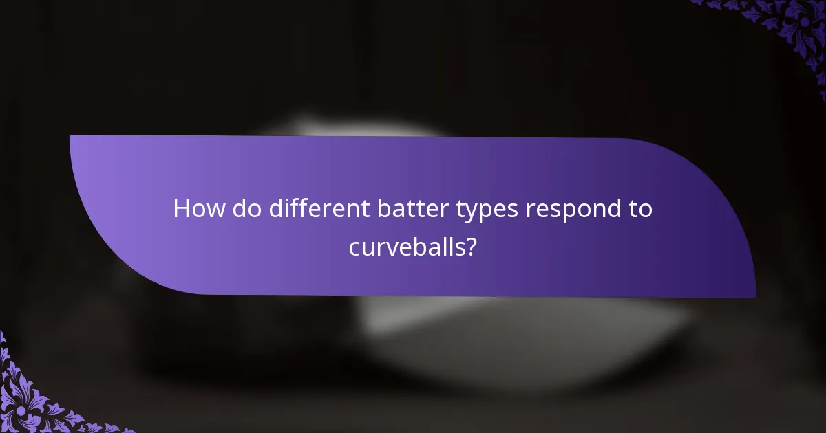 How do different batter types respond to curveballs?